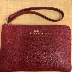 Authentic Coach Red Wristlet